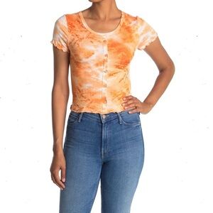 Abound- Tie Dye Button Up Tee